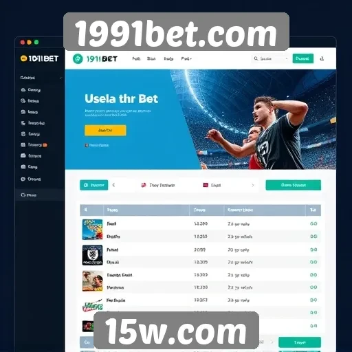 Análise da interface do usuário do site 1991bet